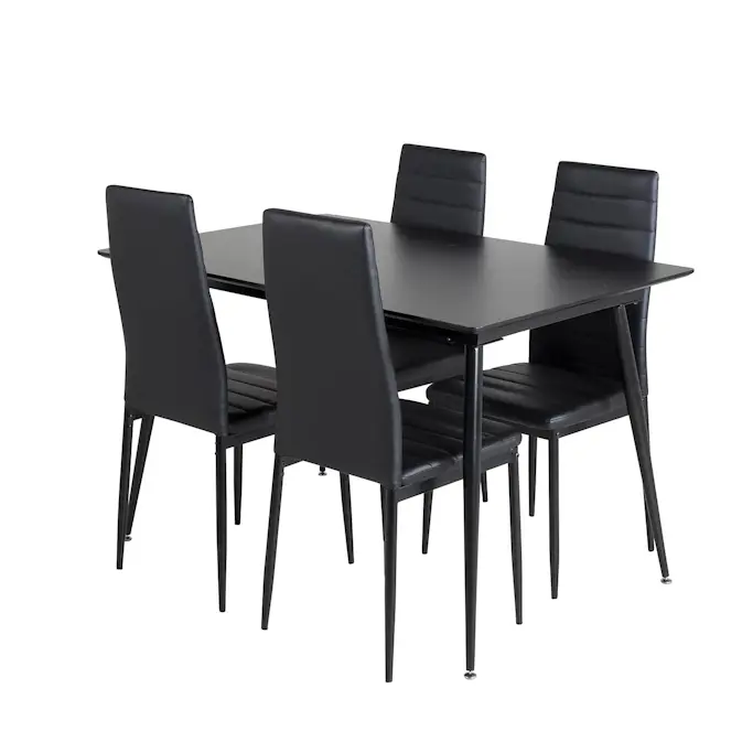 Matgrupp Venture Home Silvia med Iläggsskiva och 4 Sly Stolar