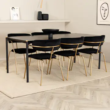 Matgrupp Venture Home Paris med 6 Aris Stolar