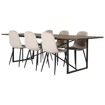 Matgrupp Venture Home Peo med 6 Pobbie Stolar Sammet