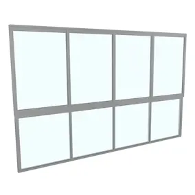 Skjutfönster med fast underdel Landskap Stadig Sommar 4-del