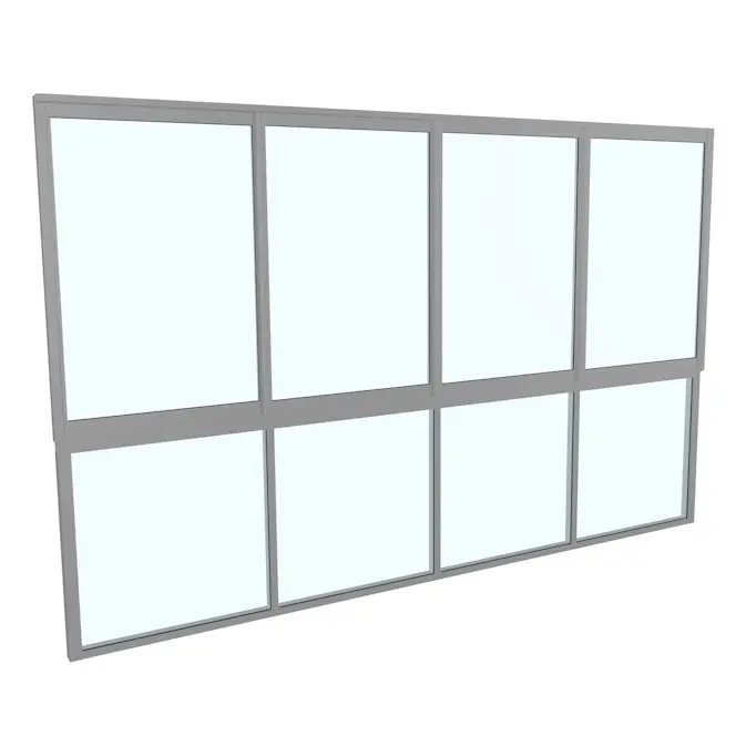 Skjutfönster med fast underdel Landskap Stadig Sommar 4-del