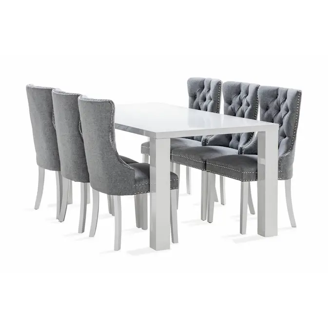 Matgrupp Concept 55 Cibus Matgrupp 180 cm med 6 Bergviken Matstol