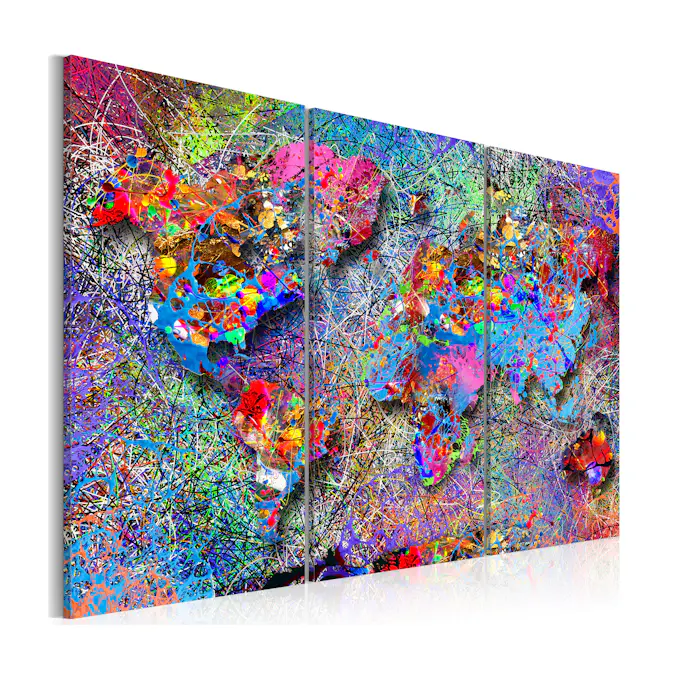 Tavla Arkiio World Map Colourful Whirl