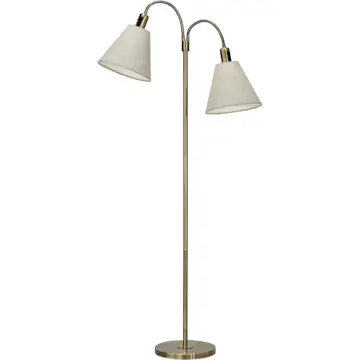 Golvlampa PR Home Cia med Toppringsskärmar Dubbel