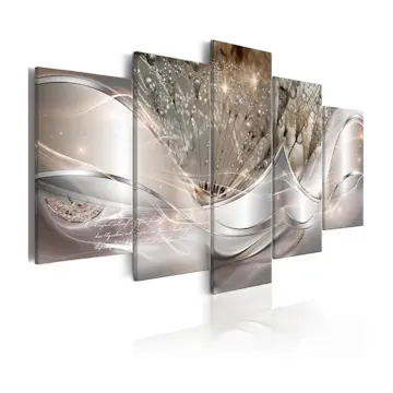 Tavla Arkiio SparklIng Dandelions Beige Wide 5 delar