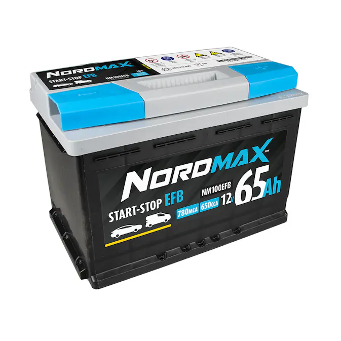 Startbatteri Nordmax EFB (Start-stopp) 65Ah 650A