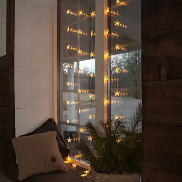 Ljusgardin Star Trading Star Curtain Hängande Gardinslinga med Stjärnor LED