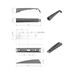 Luckdämpare Beslag Design K-push Komplett med Magnet