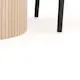 Matgrupp Bark Kopparbo Runt Matbord 106-156 cm Vit Ek Förlängningsbartt med 4Dastoori Matstol