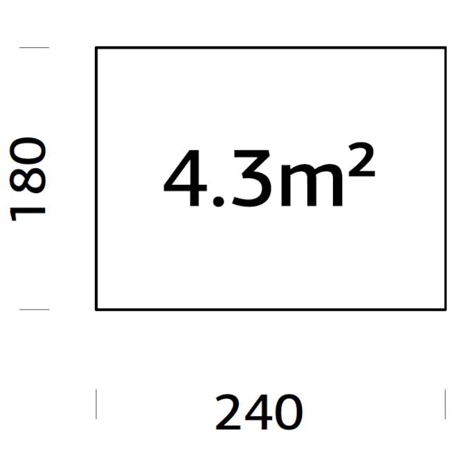 Träbalksgrund Palmako 2,4x1,8 m (inkl. LogFoot)