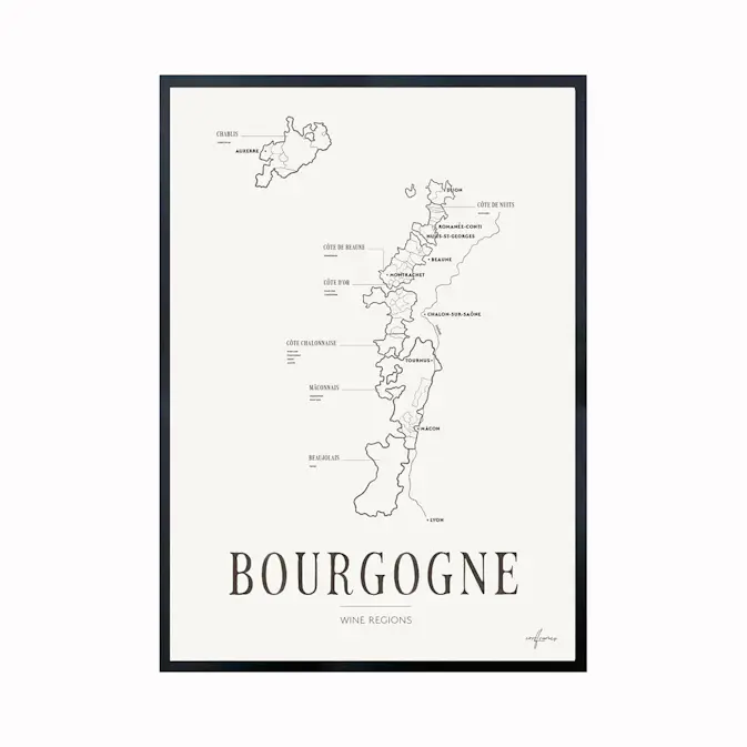 Poster Corkframes Vinkarta Bourgogne