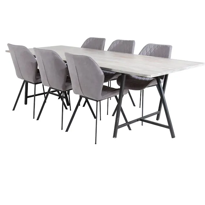 Matgrupp Venture Home Jenni med 6 Geneva Stolar