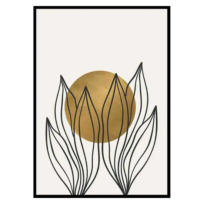 Poster Gallerix Watercolor Gold No1