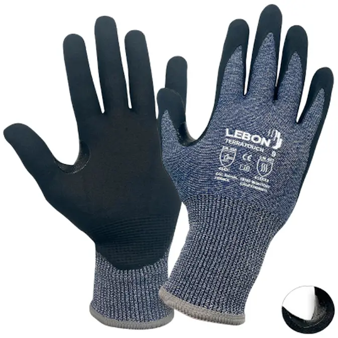 Arbetshandske Lebon Terratouch Sömlös Skärskyddshandske Klass C