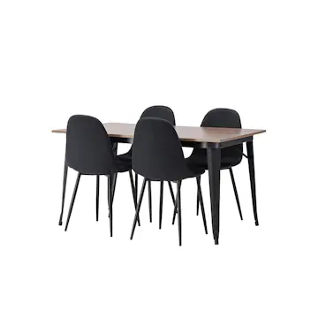 Matgrupp Venture Home Tempe 140 cm med 4 Polar Stolar