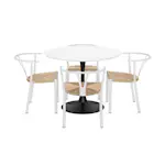 Matgrupp Basic Home Caitly Runt Matbord 100 cm med 4 Elysia Matstol