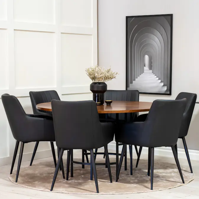 Matgrupp Venture Home Copenhagen med 6st Comfort Stolar