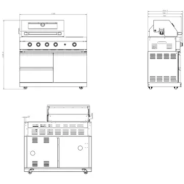 Fristående utekök Myoutdoorkitchen Pure Plus Black