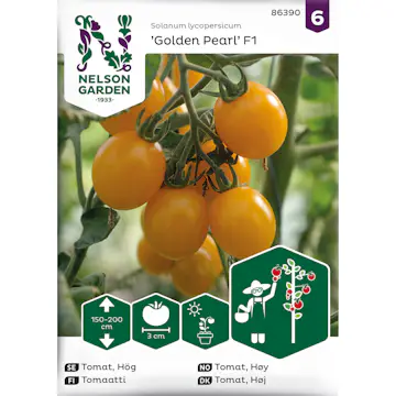 Frö Nelson Garden Tomat Hög Golden Pearl F1