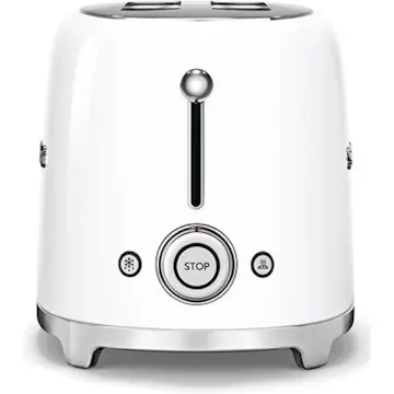 Brödrost Smeg TSF02WHEU Vit 50-tals Retro Design med Extra Breda Fack