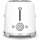 Brödrost Smeg TSF02WHEU Vit 50-tals Retro Design med Extra Breda Fack