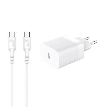 Laddare GEAR 220V 1xUSB-C PD/PPS 30W + Cable USB-C to USB-C