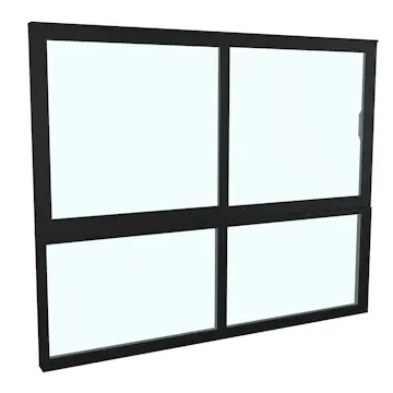 Skjutfönster med fast underdel Landskap Robust Året Runt 2-del