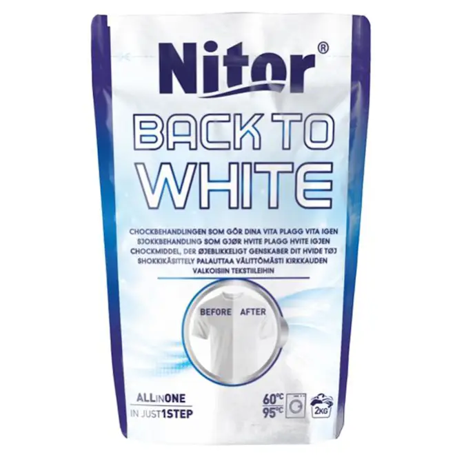 Återfärgning Fixor by Nitor Back To White för Vita Textilier
