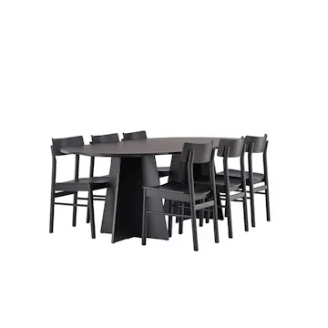 Matgrupp Venture Home Bootcut Oval med 6st Montros Matstolar