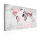 Tavla Arkiio World Map Pink Continents