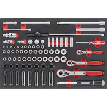 Hylsnyckelsats 77 delar Teng Tools TTESK77