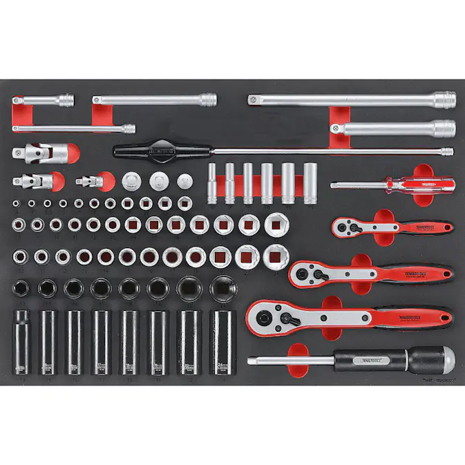 Hylsnyckelsats 77 delar Teng Tools TTESK77
