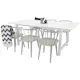 Matgrupp Venture Home Clara med 6 Brum Stolar Ljusgrå