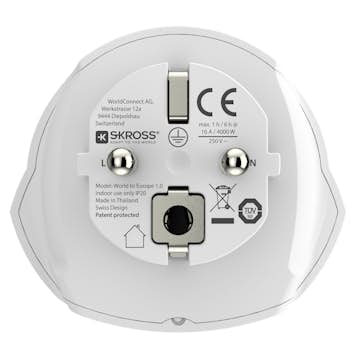 Reseadapter Skross Världen till Europa Jordad