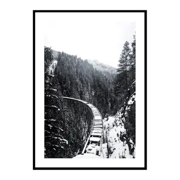 Poster Gallerix Winter Railroad