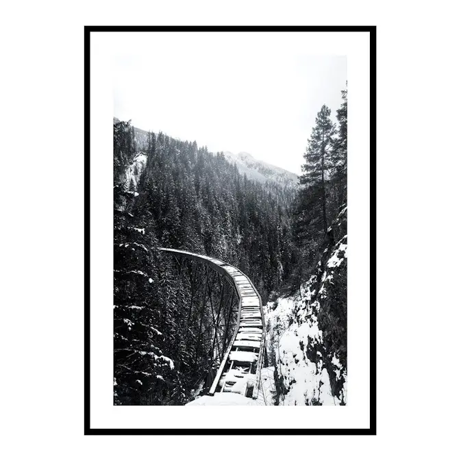 Poster Gallerix Winter Railroad