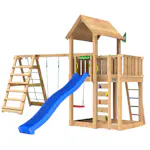 Lektorn Jungle Gym Mansion 2.1 Klättermodul Blå Rutschkana
