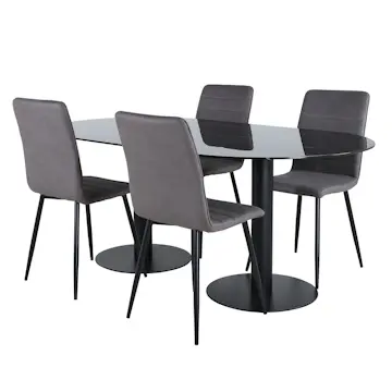 Matgrupp Venture Home Oslo med 4 Walerina Stolar