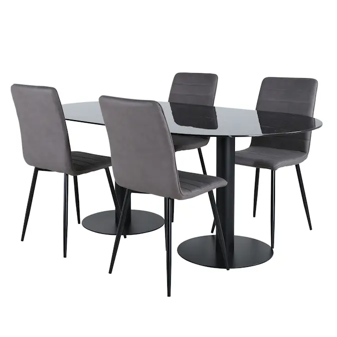 Matgrupp Venture Home Oslo med 4 Walerina Stolar