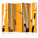Rumsavdelare Skärmvägg Arkiio Birches on the Orange Background II 225x172 cm