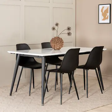 Matgrupp Venture Home Jolie med 4 Pobbie Stolar Järn