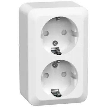 Vägguttag Gelia 2-vägs Jordat