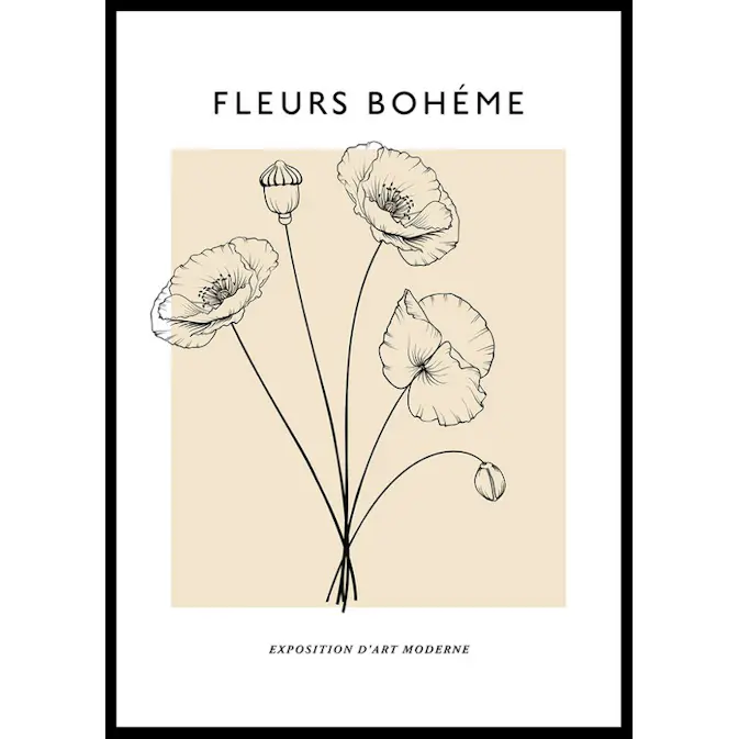 Poster Gallerix Fleurs Boheme