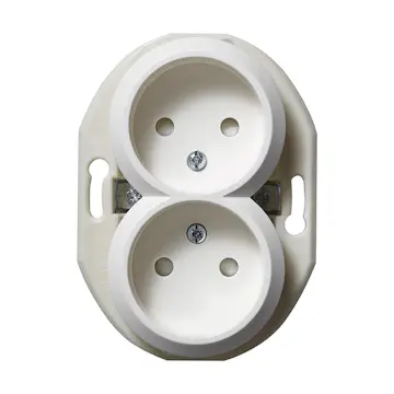 Vägguttag Schneider Electric Renova 2-vägs Ojordad