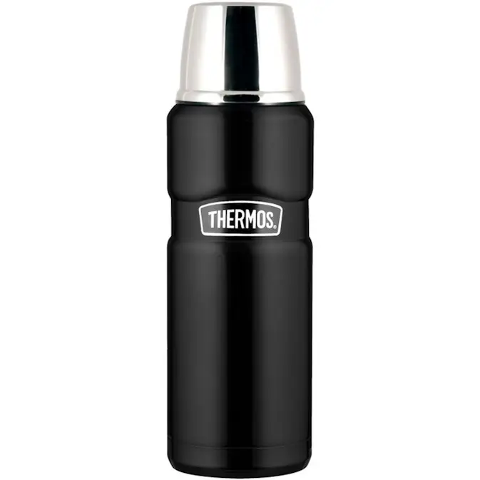 Termos Thermos King Stål 1,2 L Mattsvart med Skruvkork
