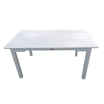 Matbord Eden Wood Holmsund, Vitlaserat Träbord Utomhus 90x150 cm