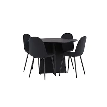 Matgrupp Venture Home Bootcut Ø110 cm med 4 Polar Stolar