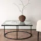 Soffbord furniture/fashion Skanör Rektangulärt Vardagsrumsbord i Glas/Stål 90x90cm