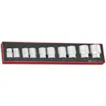 Hylssats 10 delars med 3/4 tum fyrkantsfäste Teng Tools TEX3410