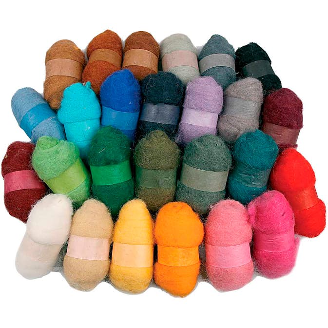 Kardad Ull Creativ Company Mixade Färger 26x25 g/1 Förp